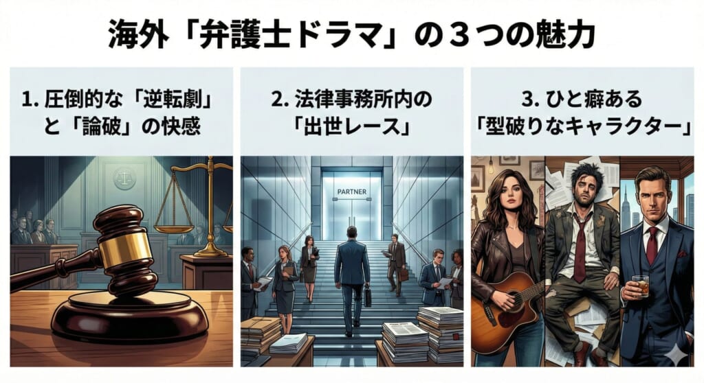 海外の「弁護士ドラマ」が持つ3つの魅力
