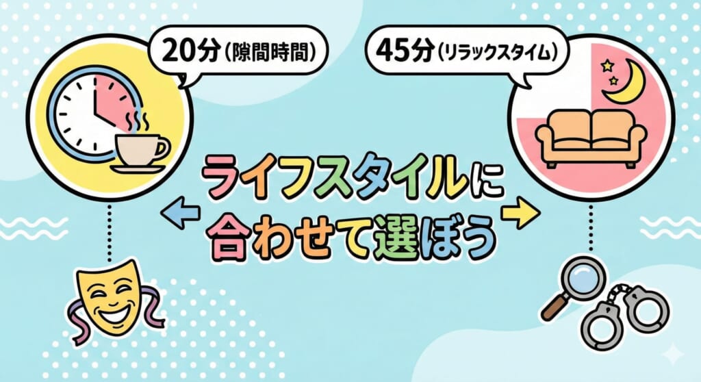 視聴スタイルに合わせたドラマ選びをイメージする図解