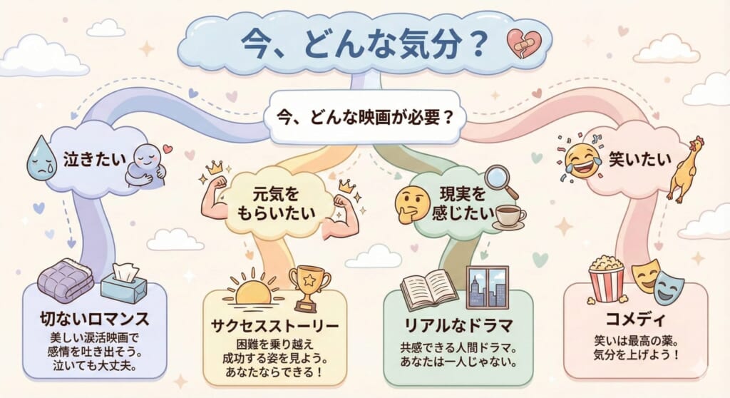 「今の気分」を起点としたフローチャート図解