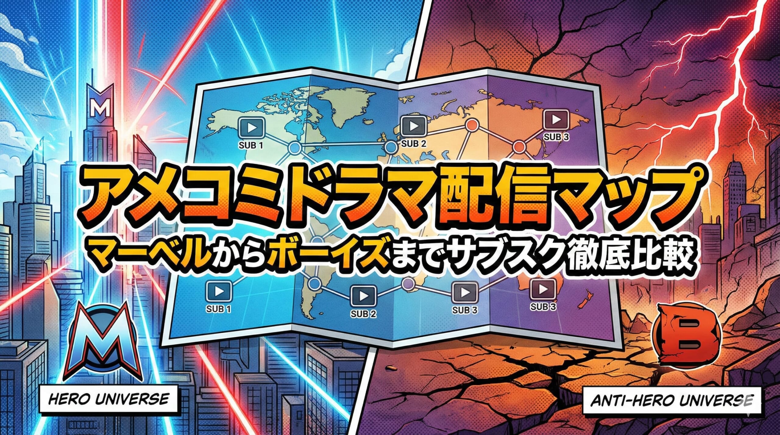 アメコミ ドラマ 配信 比較