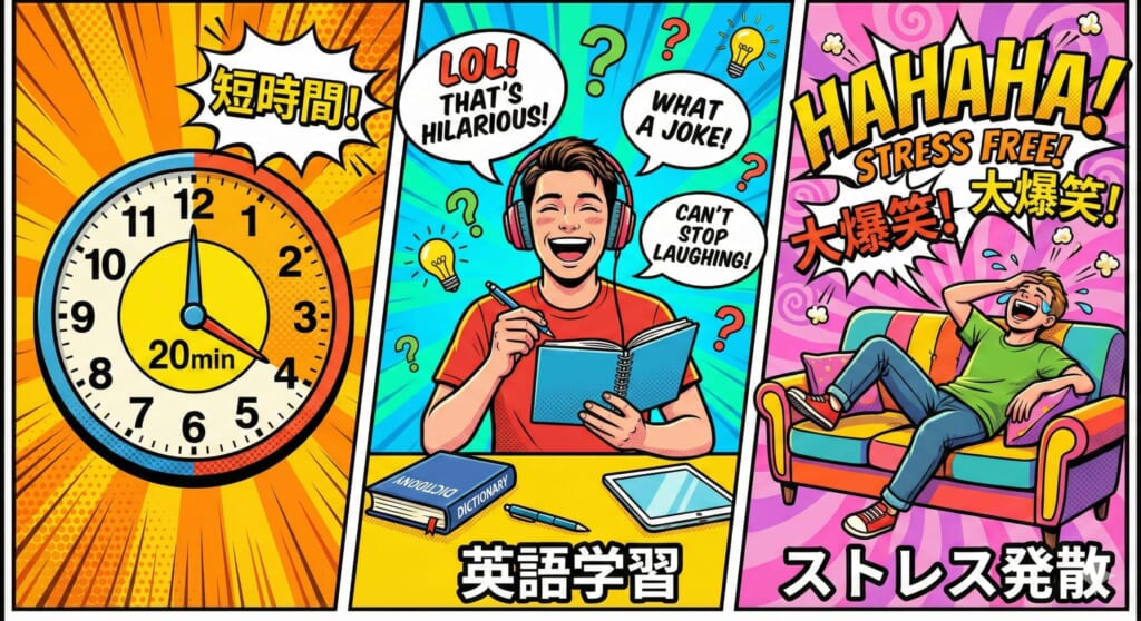 コメディドラマの視聴スタイルを表現