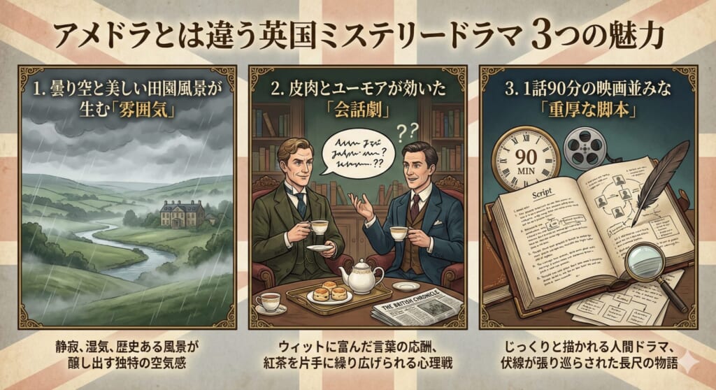 英国(イギリス)ミステリードラマ3つの魅力