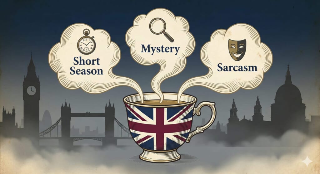 イギリスドラマの特徴を視覚的に表現するインフォグラフィック