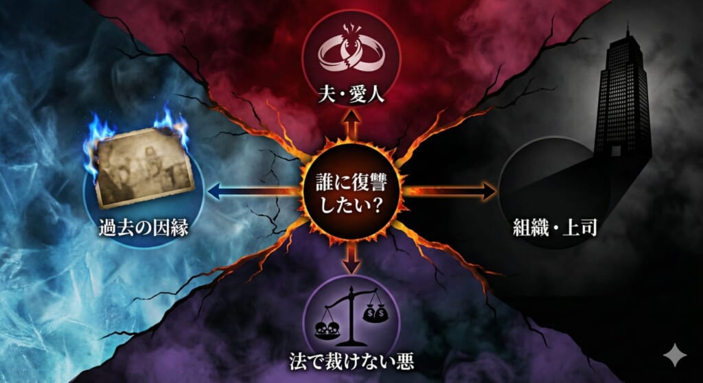復讐ドラマのタイプ別チャート図