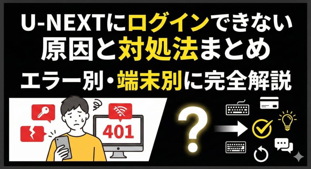 U-NEXT ログインできない