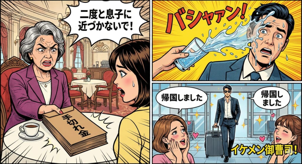 韓国ドラマのあるあるシーンのコラージュ